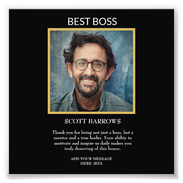 Prix Best Boss avec photo (Devant)