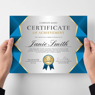 Prix Blue Gold du certificat de réussite