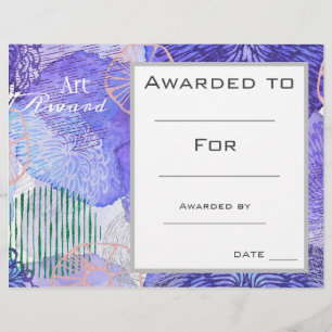 Prix d'art de classe art bleu art abstrait