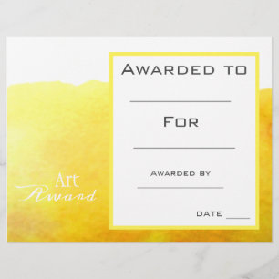 Prix d'art de classe peinture jaune éclaboussure d