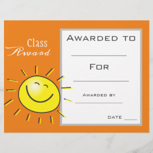 Prix de classe soleil mignon
