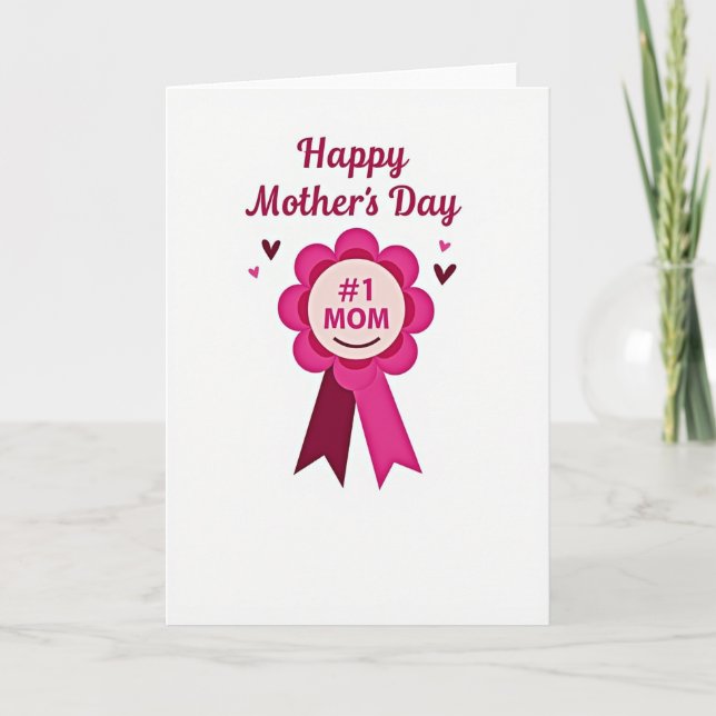 Prix de la meilleure maman - Carte florale (Devant)