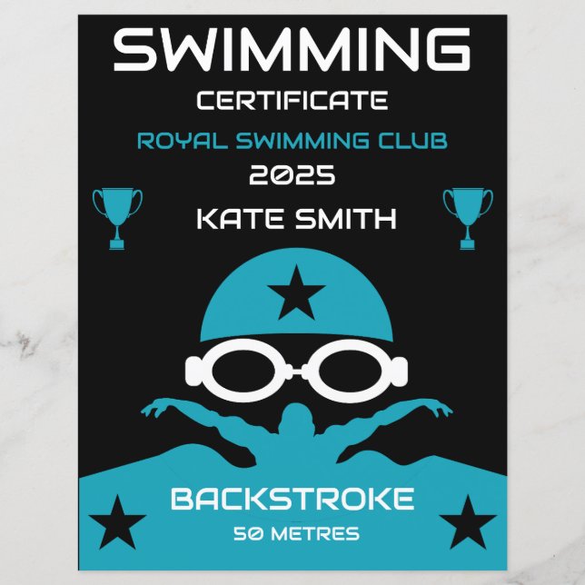 Prix de la meilleure natation (Devant)