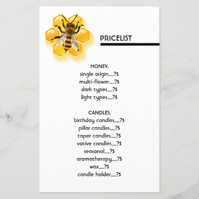 Prix de l'abeille et du miel blanc (Devant)