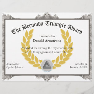 Prix de l'employé amusant - Triangle des Bermudes