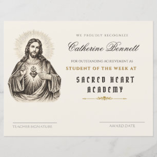 Prix de l'étudiant au Sacré-Cœur catholique tradit