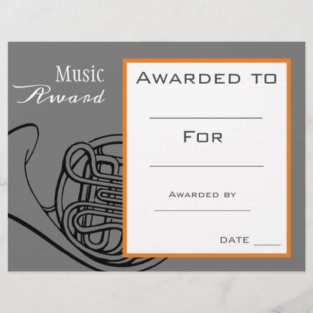 Prix de musique French Horn certificat professeur  (Devant)
