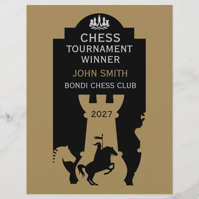 Prix des joueurs d'échecs compétitifs (Devant)