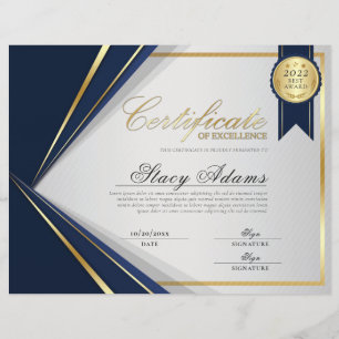 Prix d'excellence Blue & Gold
