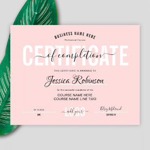 Prix du certificat de cours de beauté féminine