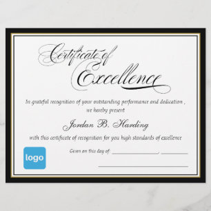 Prix du certificat d'excellence - Ajouter un logo