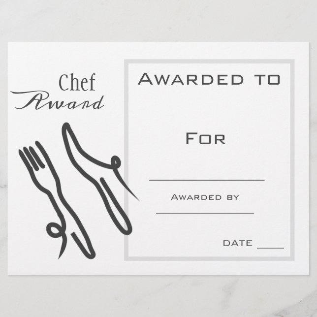 Prix du chef cuisine (Devant)