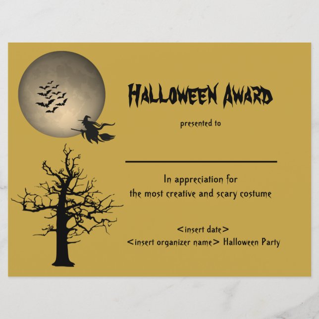 Prix du meilleur costume d'Halloween (Devant)