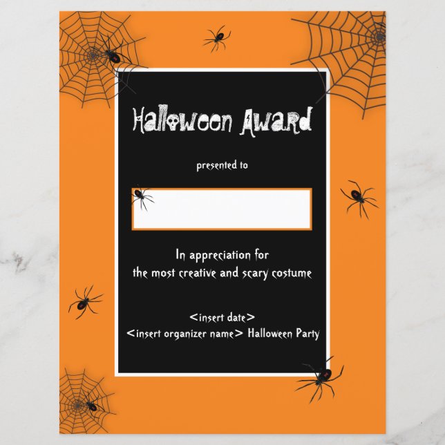 Prix du meilleur costume d'Halloween (Devant)