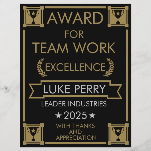 Prix du personnel d'entreprise (Devant)