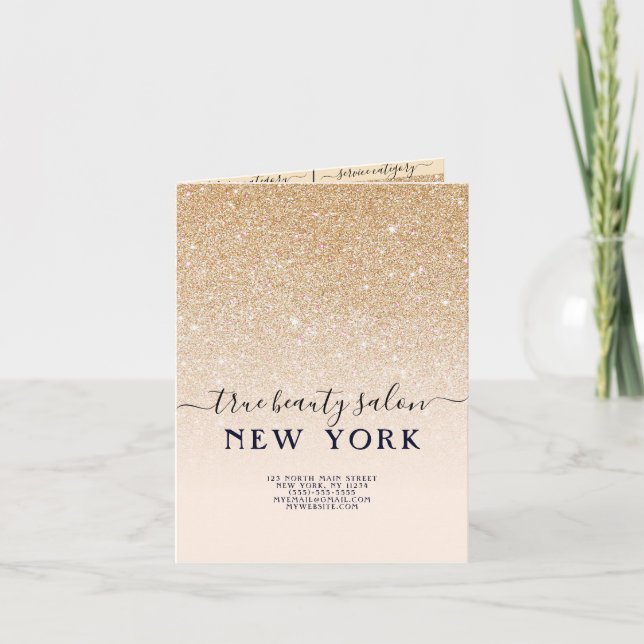 Prix du Salon de Parties scintillant en or rose (Devant)