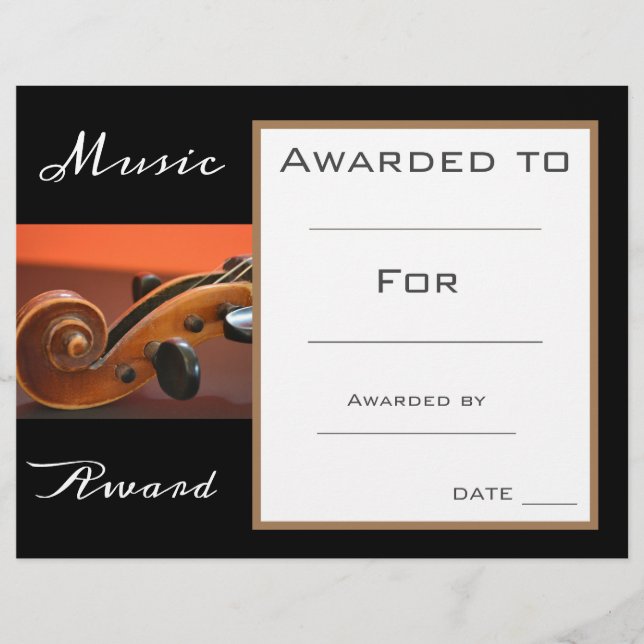 Prix du violon de musique certificat professeur de (Devant)