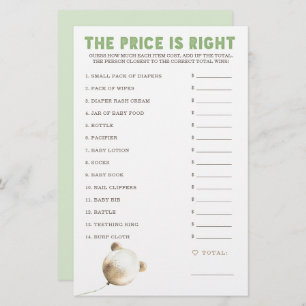 Prix est le bon jeu de Baby shower