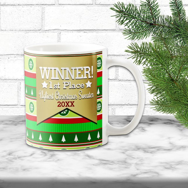Prix Gagnante Vilaine Motif de Noël Sweat Mug (Créateur téléchargé)