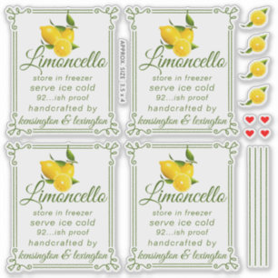 Prix Limoncello Transparent Pour 4 Étiquettes