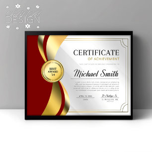 Prix Red & Gold du certificat d'excellence
