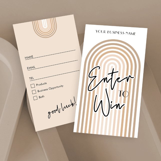 Prix Retro Arch Boho Crème Draw Raffle Ticket (Créateur téléchargé)