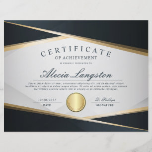Prix Soft Grey & Gold du certificat d'excellence