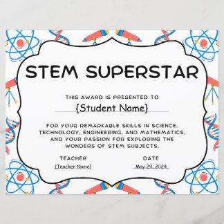Prix STEM Superstar pour la reconnaissance étudian