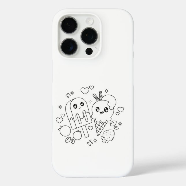 Pro Cartoon animal mignon iPhone 16 Coque (Verso)