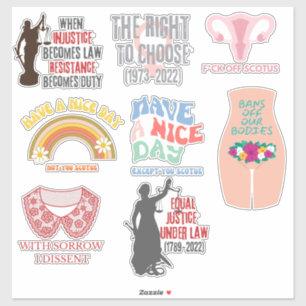 Pro Choice SCOTUS Dissidence XL Sticker Assortie