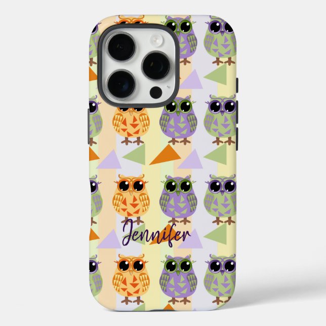 Pro Chouette Motif Mignonne Coque-Mate Iphone 16 coque (Verso)