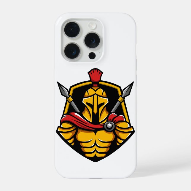Pro Coque de téléphone Guerrier Spartan pour iPhone 15 (Verso)