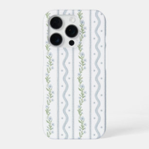 Pro coque iPhone 16 Pro, bande florale Preppy