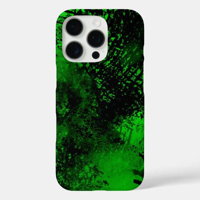 Pro Effet Peinture Spray vert iPhone 16 Coque (Verso)