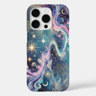 Pro Galaxie céleste iPhone 16 Coque avec art géométriq