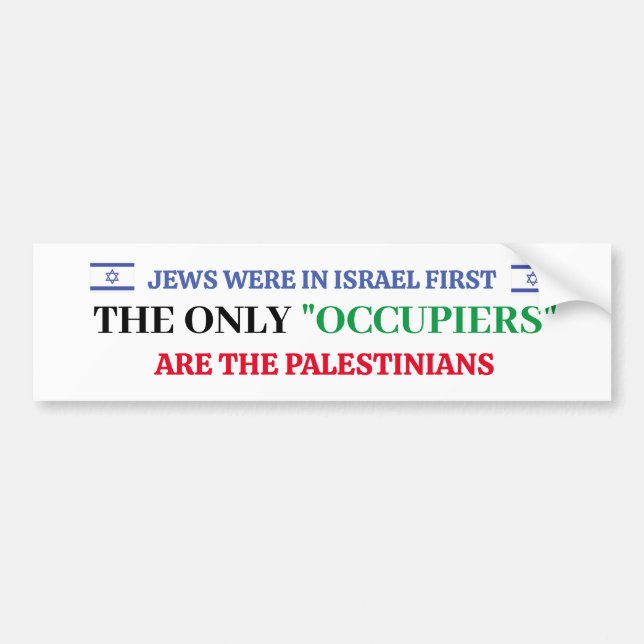 Pro-Israel Je Me Trouve Avec Un Sticker De Bumper  (Devant)