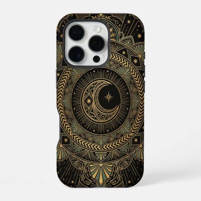 Pro Mandala de la Lune Céleste | Coque pour iPhone 16  (Verso)