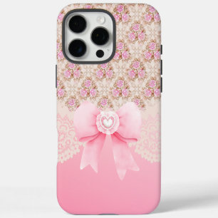 Pro Max Élégant Vintage rose floral iPhone 16 Coque