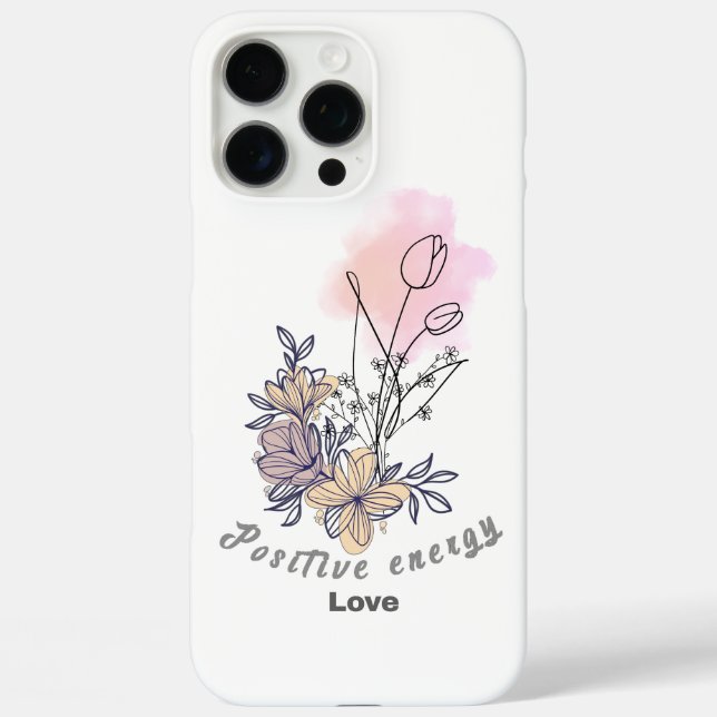 Pro Max Pastel Floral iPhone 16 Coque - Matt Soft esthétiq (Verso)