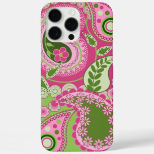 Pro Max Rose et vert Paisley iPhone 16 coque