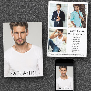 Pro Model Actor 4 Photos Carte Comp Moderne