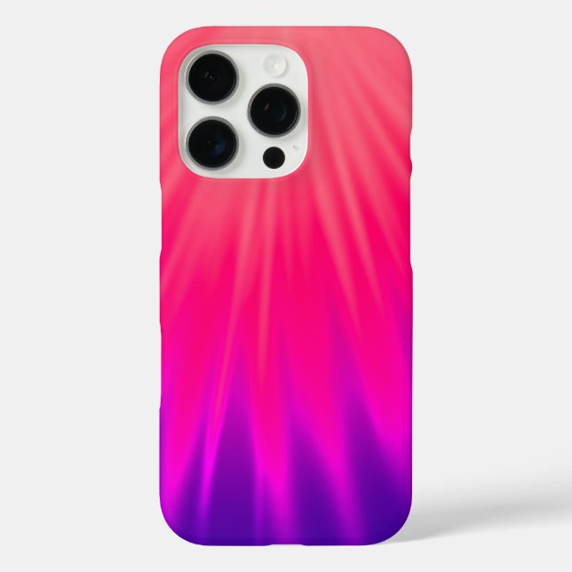 Pro Pink & Blue Ombre iPhone 16 Coque (Verso)