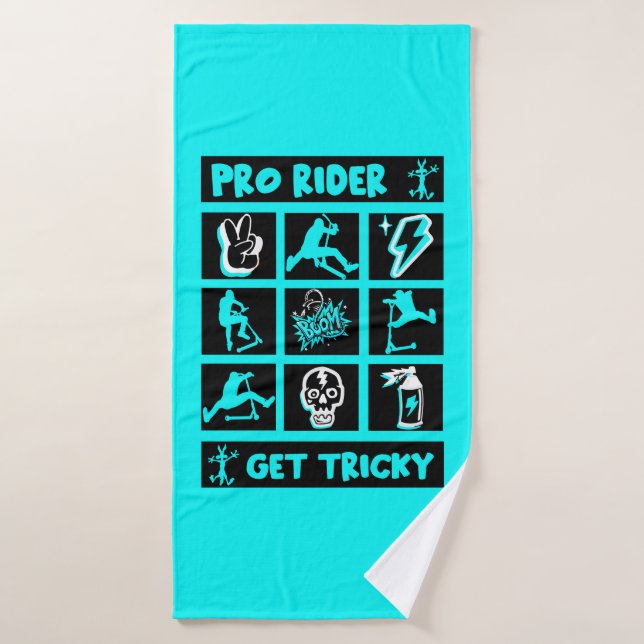 Pro Scooter Free Rider Traces (Serviette de bain)