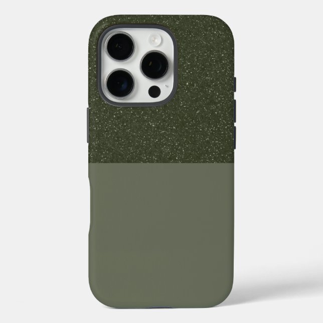 Pro Top Parties scintillant Moss Green iPhone 16 Coque (Verso)