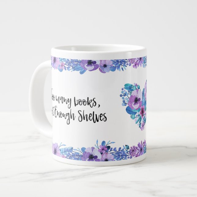 Problèmes de livres Mug #1 - Trop de livres (Devant gauche)