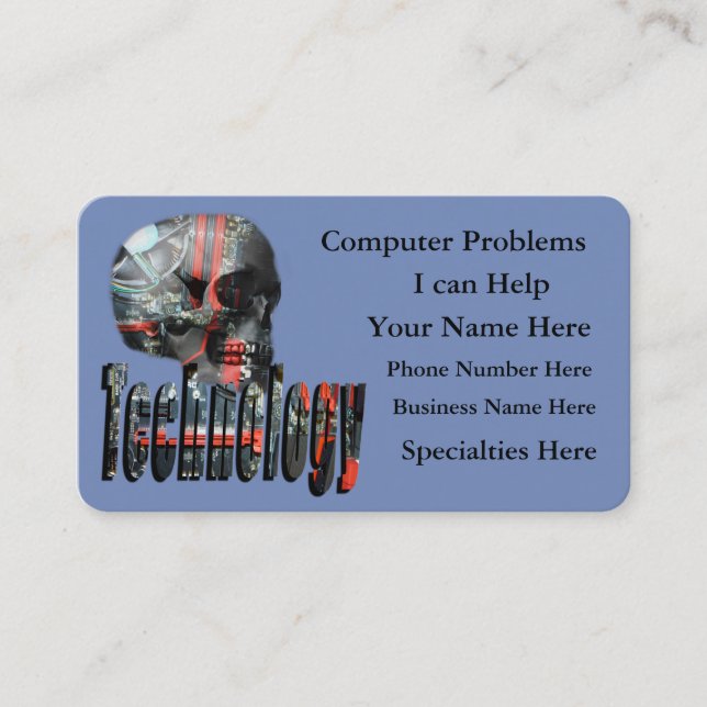 Problèmes informatiques Cartes de visite du logo b (Devant)