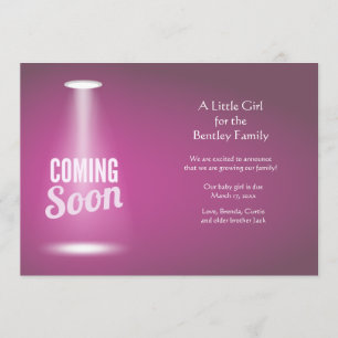 Prochainement Fille Grossesse Faire-part