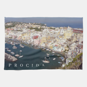 Procida île Corricella vue serviette de thé