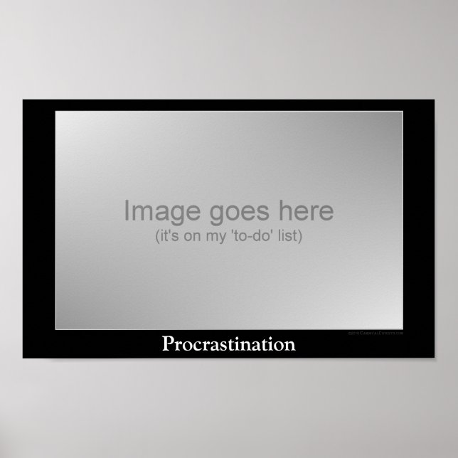 Procrastination - affiche de motivation (Devant)