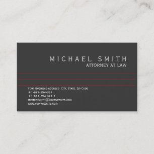 Procureur Carte de visite de la loi gris blanc rou